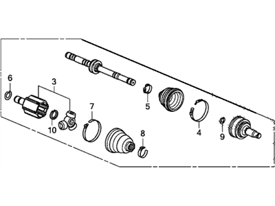 Honda OEM Driveshaft CV Axle (Left) - 12-15 Honda Civic Si