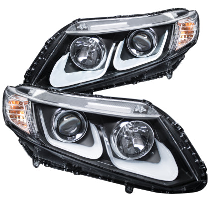 Black Housing Projector Headlights w/ U-Bar