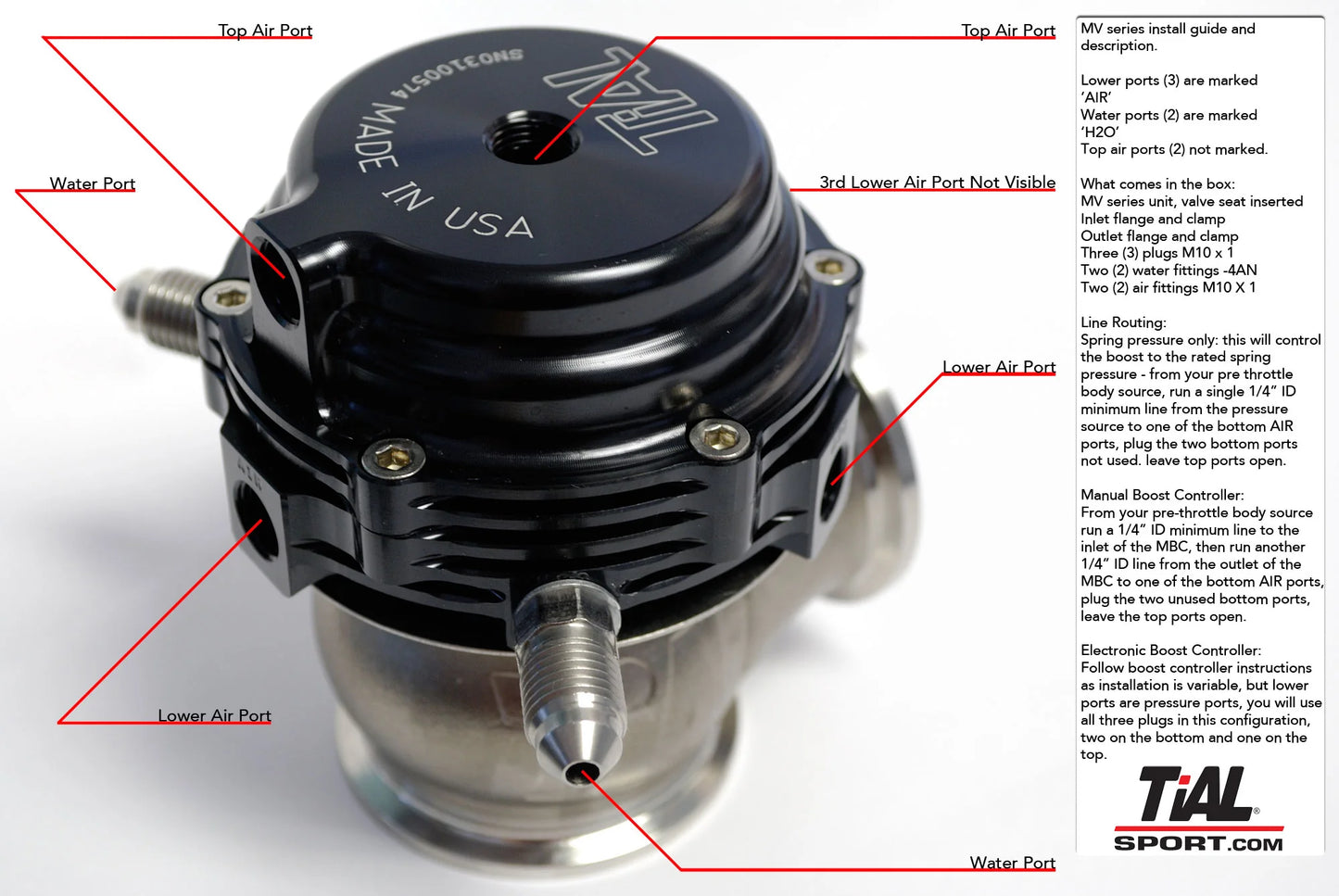 TiAL MVR Wastegate w/ V-band - 44mm